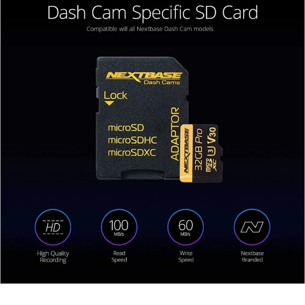 Nextbase 32GB U3 SD Card with Go Pack Go Pro Dash Carrying Case Camer GPS New